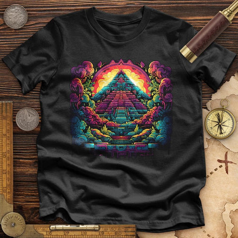 Aztec Pyramid Rainbow High Quality Tee