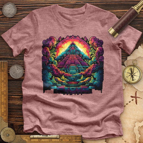 Aztec Pyramid Rainbow High Quality Tee