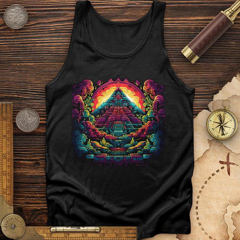 Aztec Pyramid Rainbow Tank Black / XS