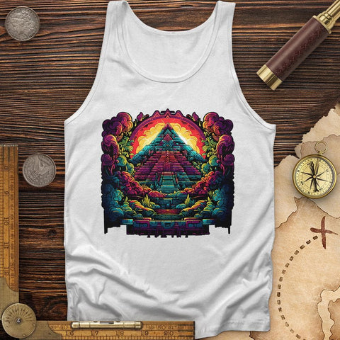 Aztec Pyramid Rainbow Tank White / XS