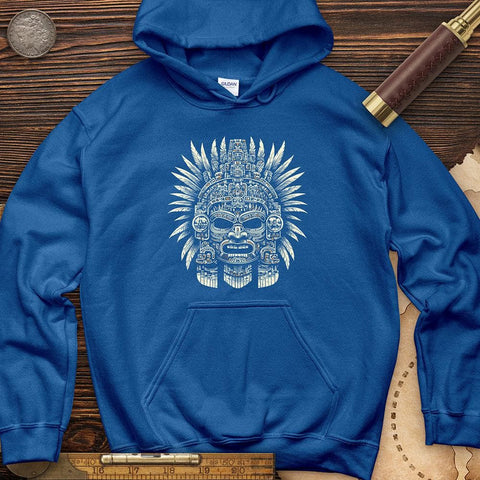 Aztec Warrior Mask Hoodie Royal / S