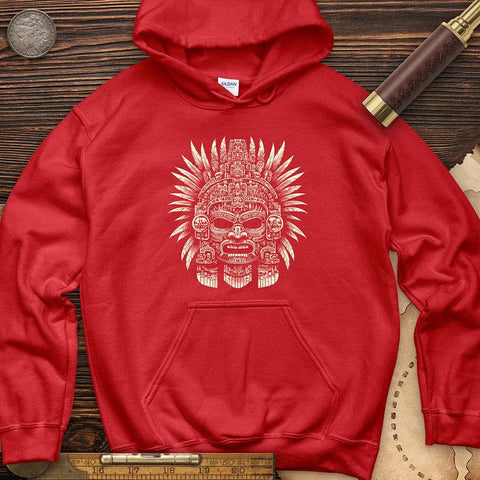 Aztec Warrior Mask Hoodie Red / S