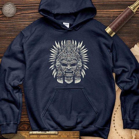 Aztec Warrior Mask Hoodie Navy / S