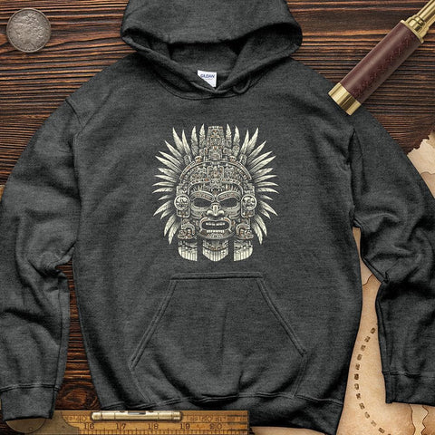 Aztec Warrior Mask Hoodie Dark Heather / S