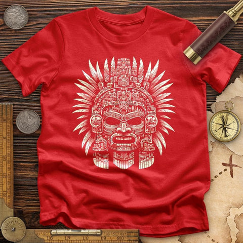 Aztec Warrior Mask T-Shirt Red / S