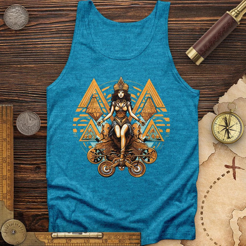 Aztec Women Tank Aqua TriBlend / XS