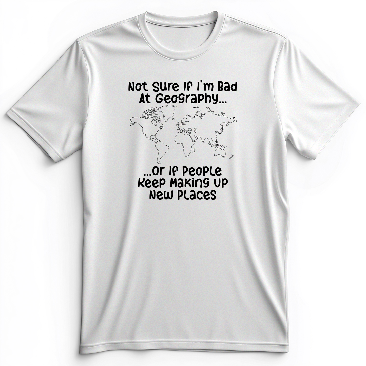 Bad at Geography Premium Tee White / S