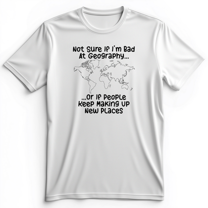 Bad at Geography Premium Tee White / S