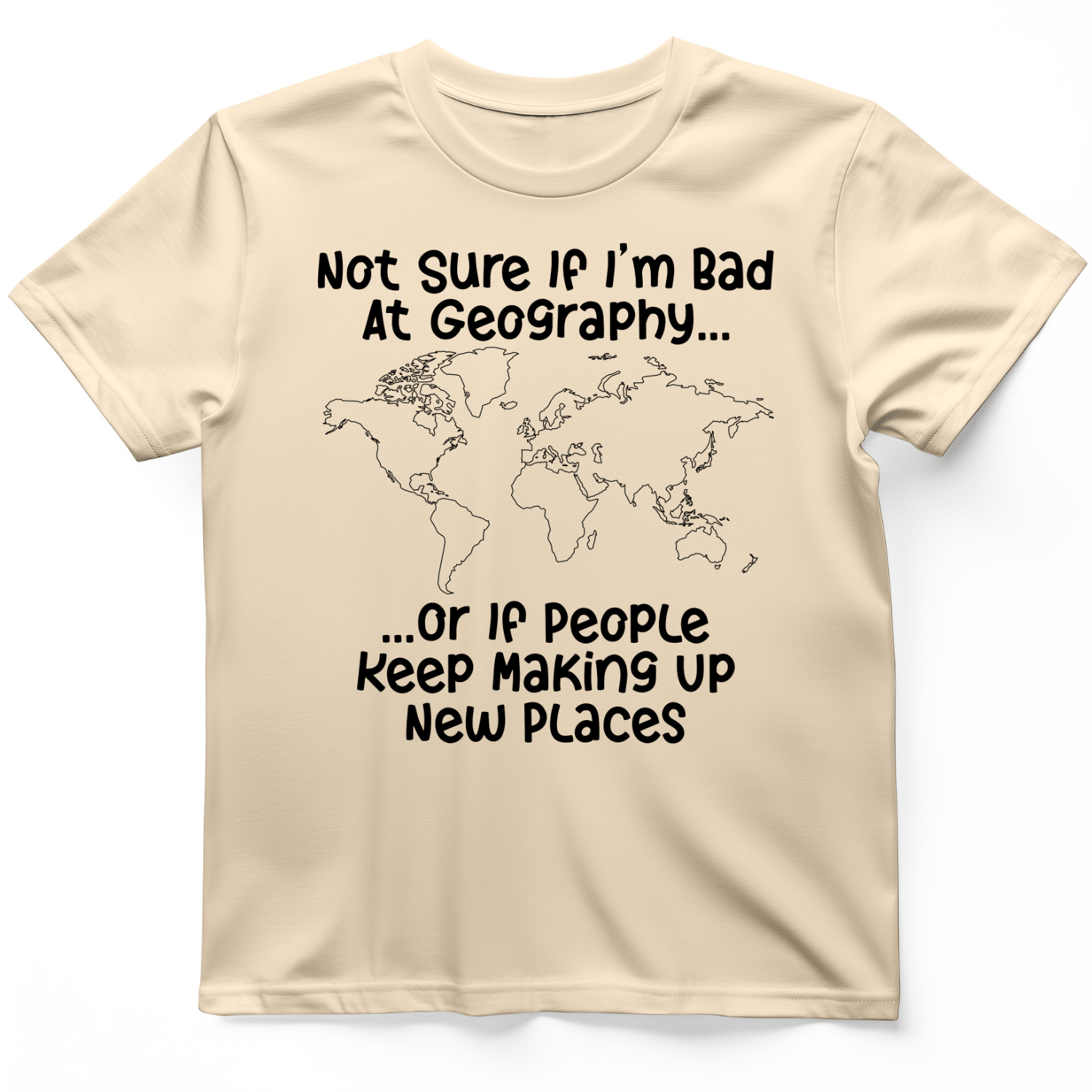 Bad at Geography T-Shirt Natural / S