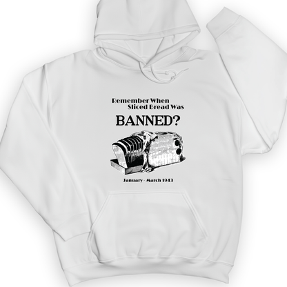 Banned Sliced Bread Hoodie White / S