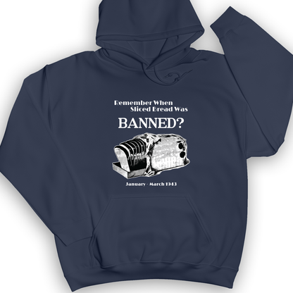Banned Sliced Bread Hoodie Navy / S