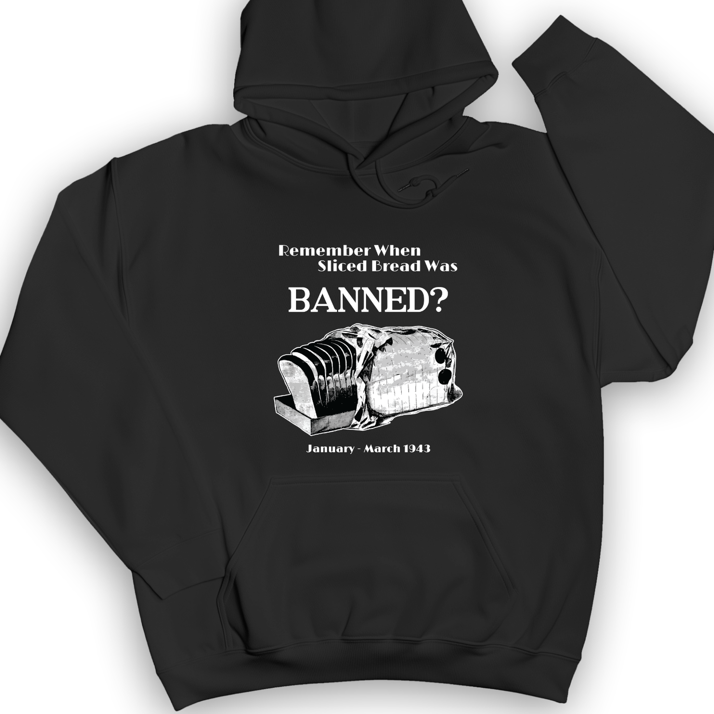 Banned Sliced Bread Hoodie Black / S