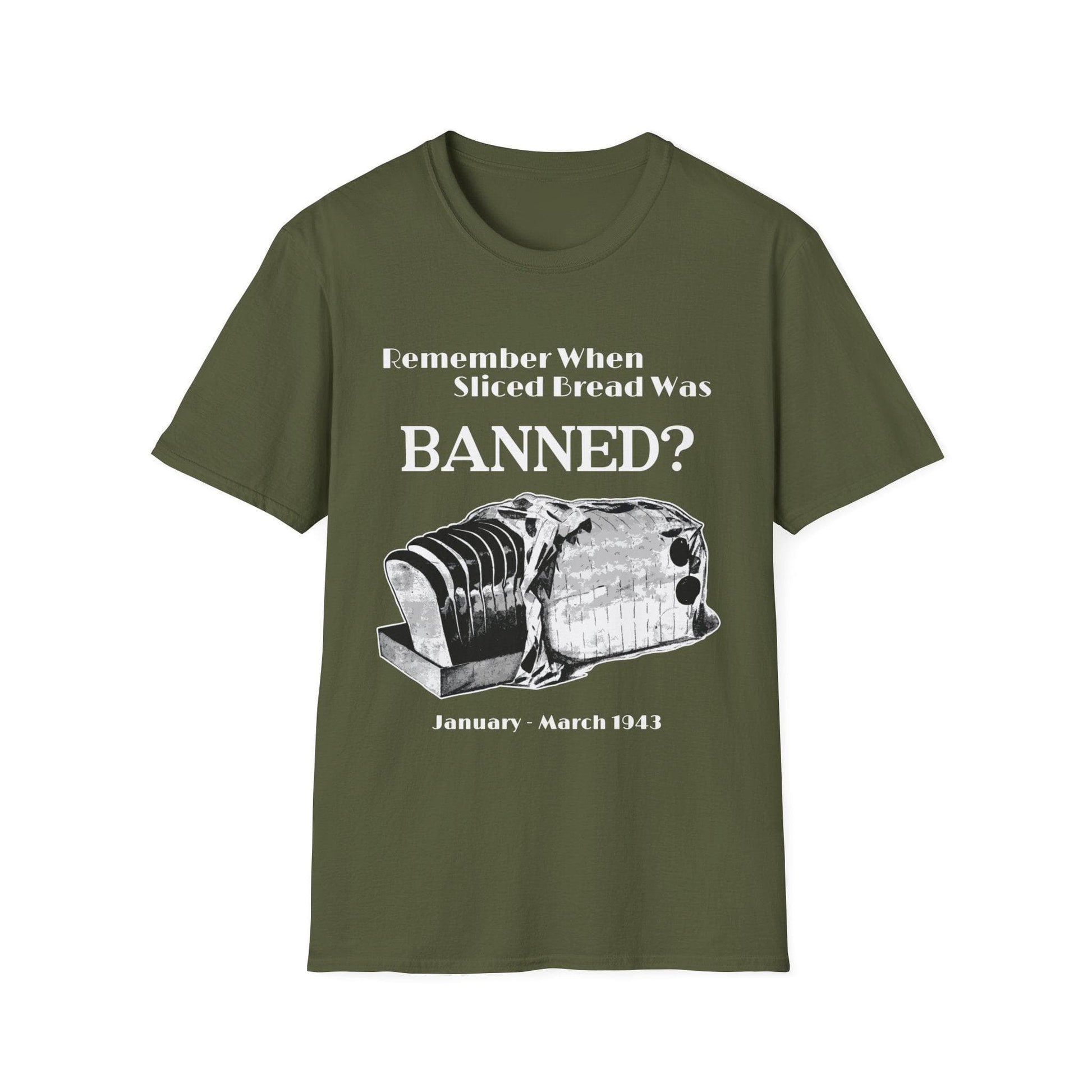Banned Sliced Bread T-Shirt Military Green / S