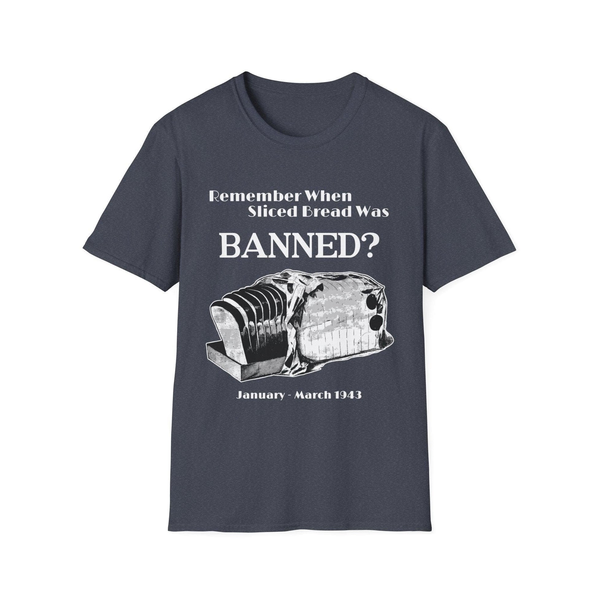 Banned Sliced Bread T-Shirt Heather Navy / S