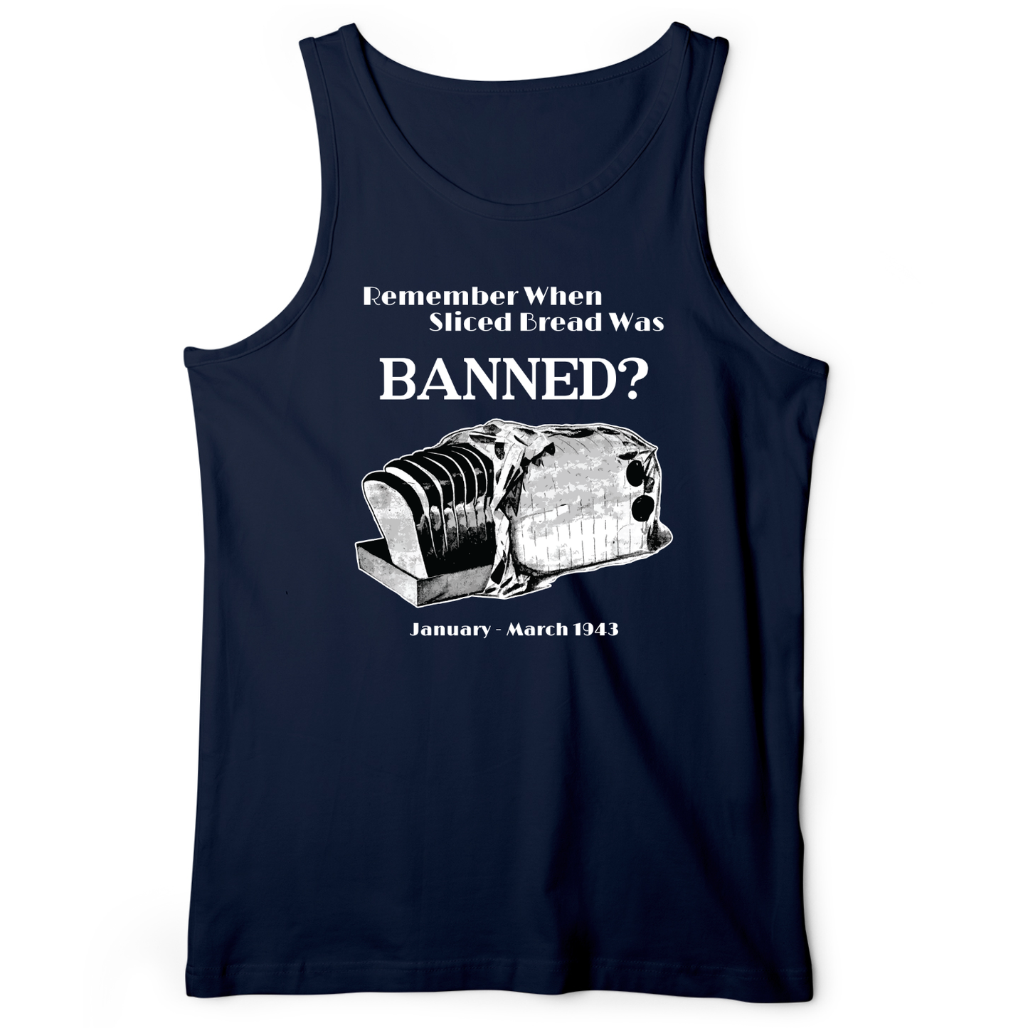 Banned Sliced Bread Tank Navy / XS