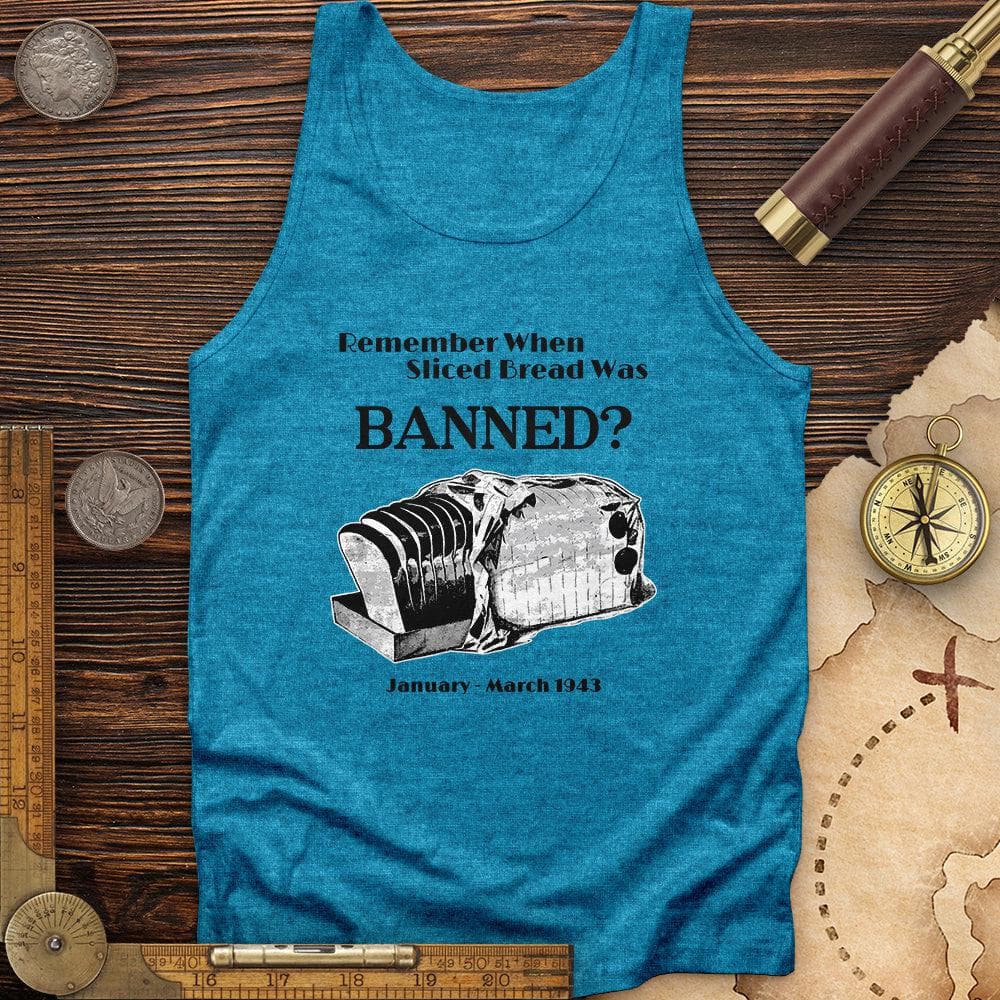 Banned Sliced Bread Tank Aqua TriBlend / XS