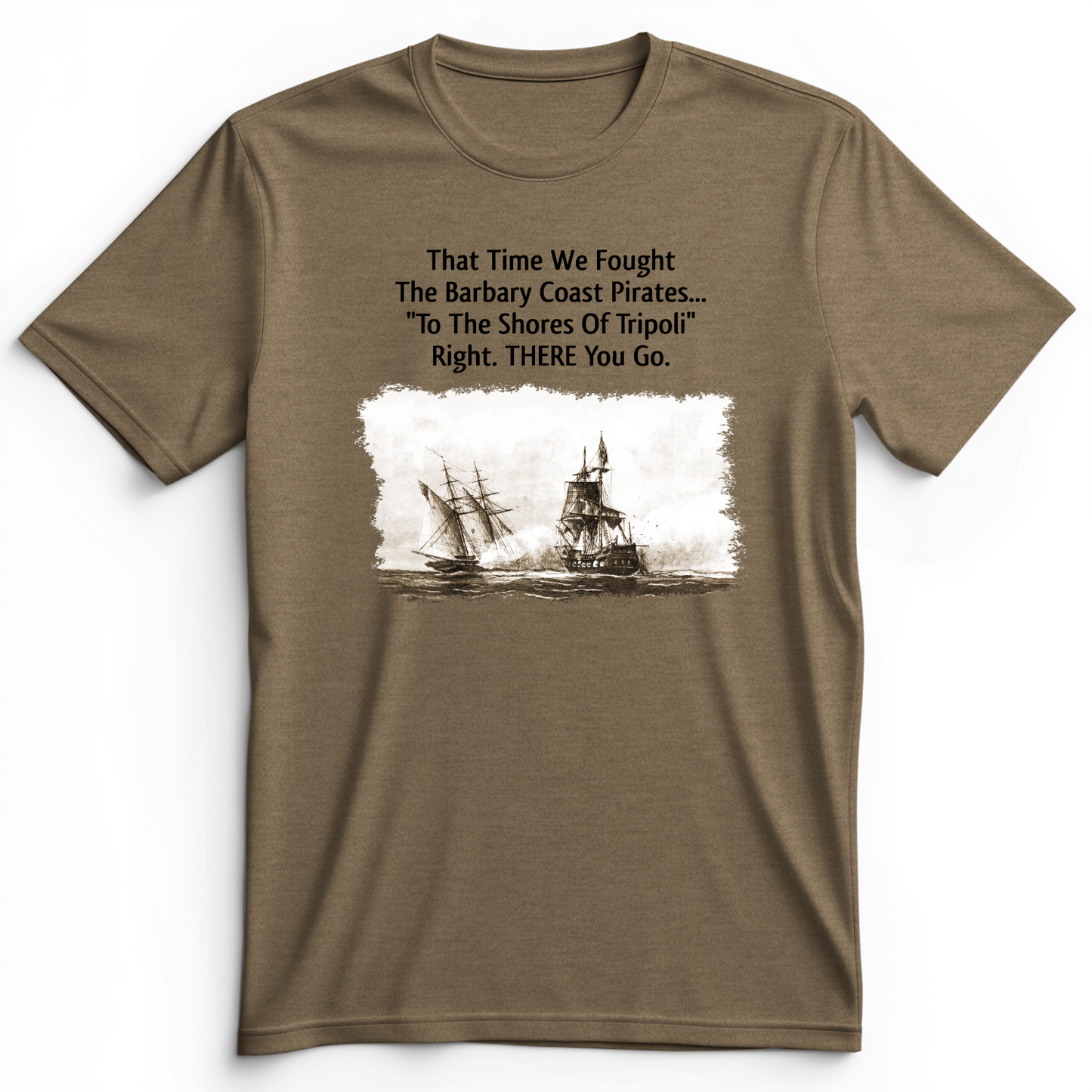 Barbary Pirates Premium Tee Heather Olive / S