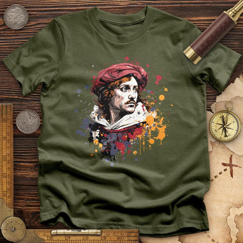 Bartolomeu Dias Splatter T-Shirt Military Green / S