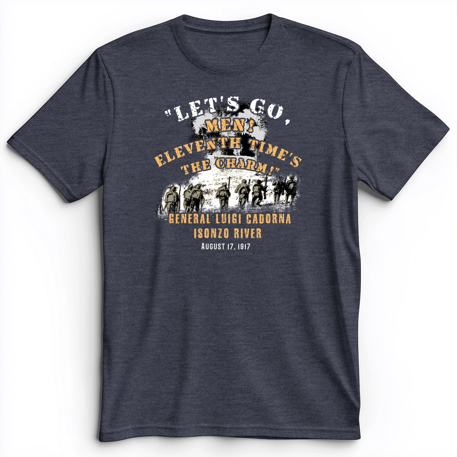 Battle Of Isonzo Premium Tee Heather Navy / S