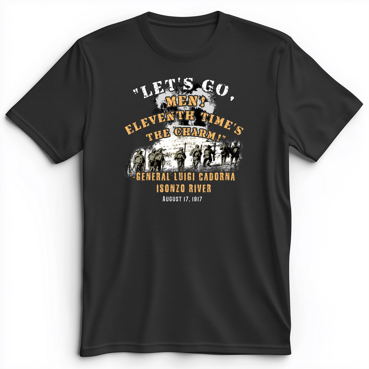 Battle Of Isonzo Premium Tee Dark Grey Heather / S