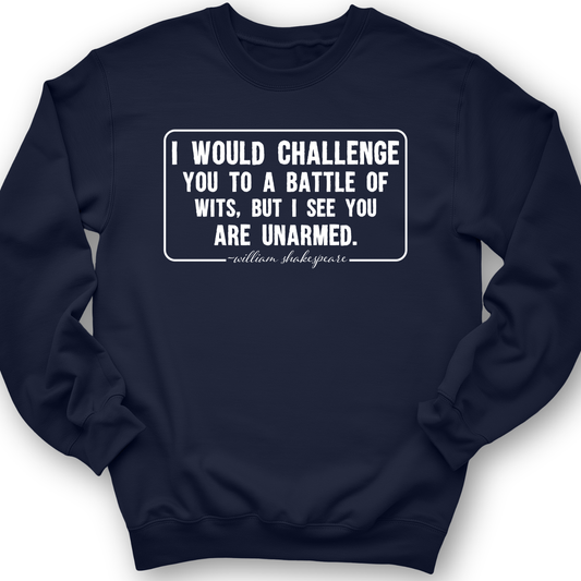 Battle of Wits Crewneck Navy / S