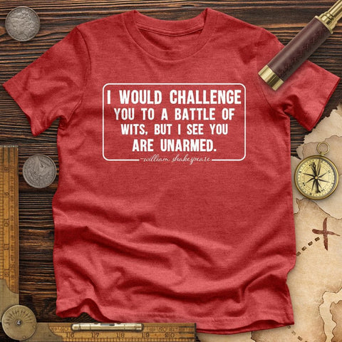 Battle of Wits High Quality Tee Heather Red / S