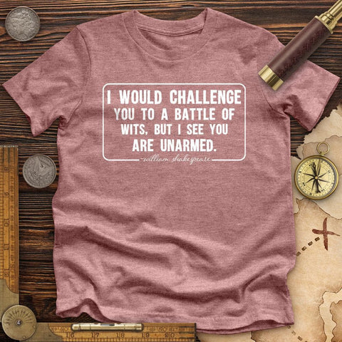 Battle of Wits High Quality Tee Heather Mauve / S