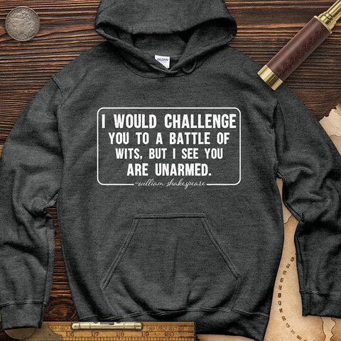 Battle of Wits Hoodie Dark Heather / S