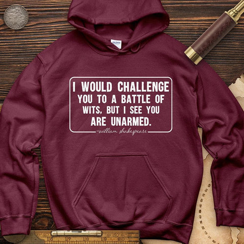 Battle of Wits Hoodie Maroon / S