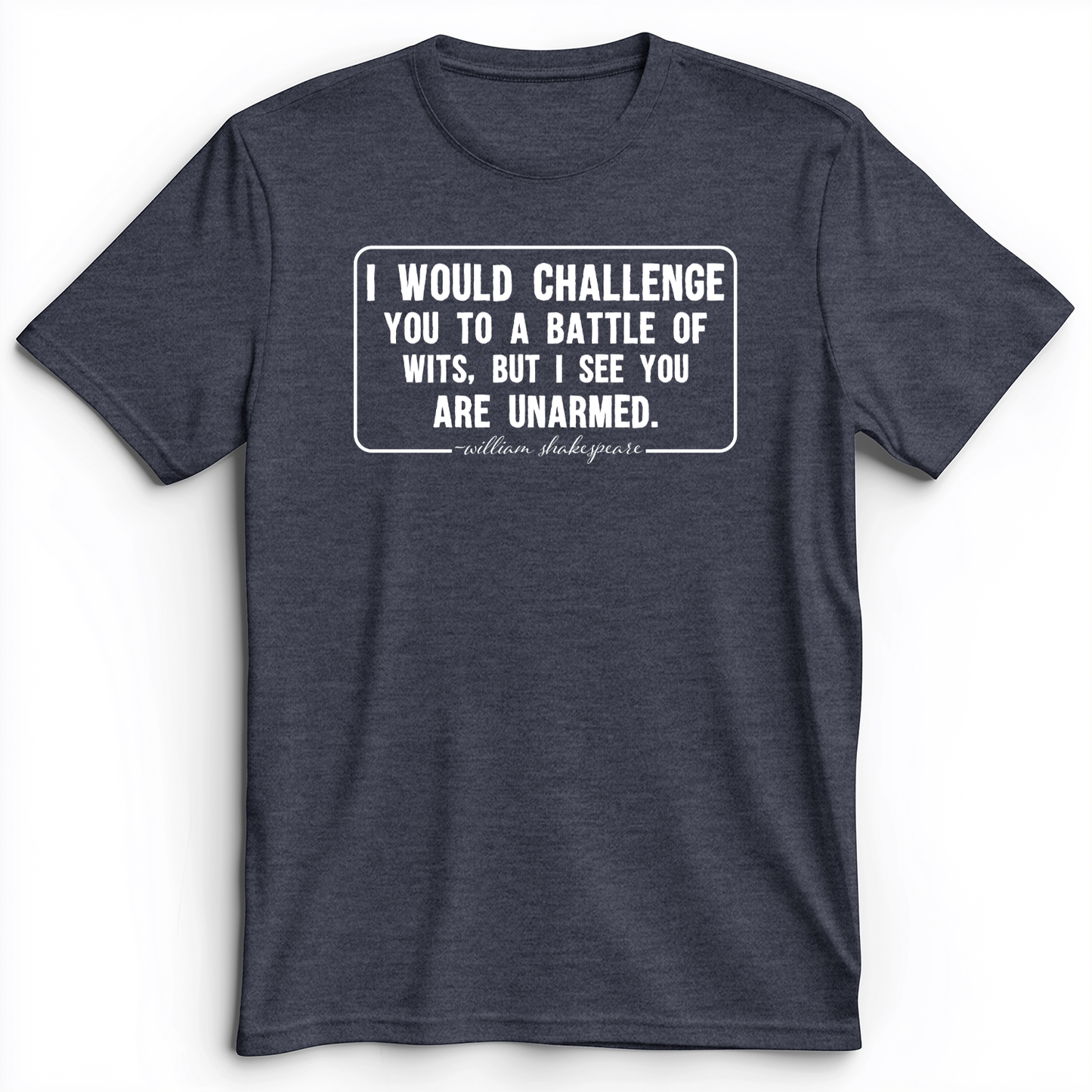 Battle of Wits Premium Tee Heather Navy / S