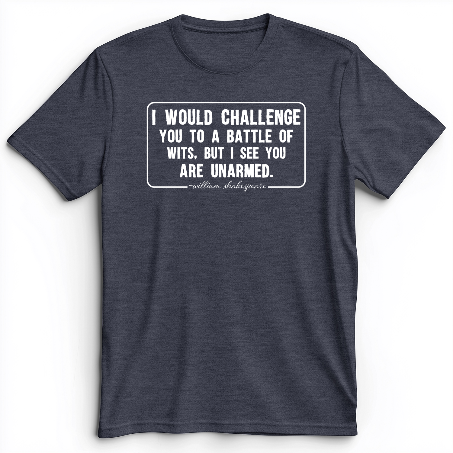 Battle of Wits Premium Tee Heather Navy / S