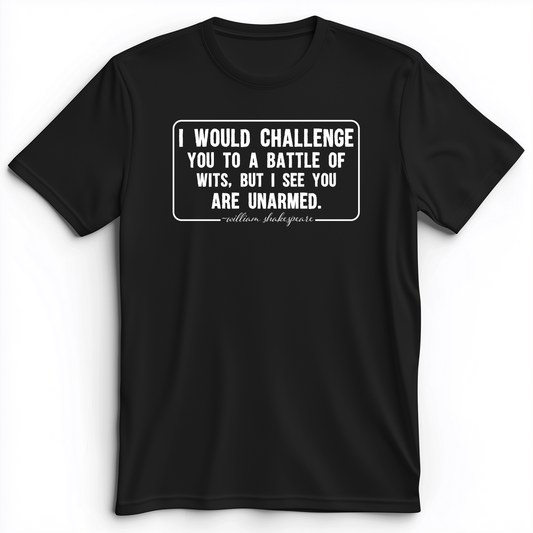 Battle of Wits Premium Tee Black / S