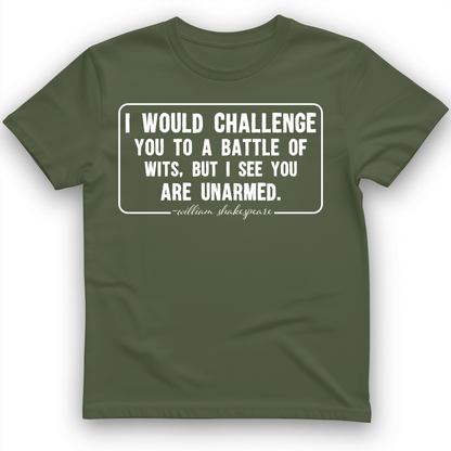 Battle of Wits T-Shirt Military Green / S