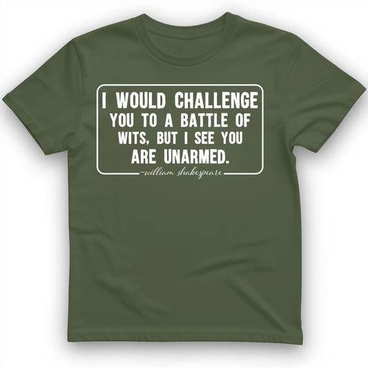 Battle of Wits T-Shirt Military Green / S