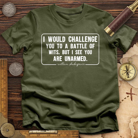 Battle of Wits T-Shirt Military Green / S