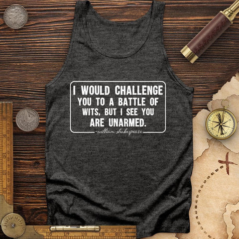Battle of Wits Tank Charcoal Black TriBlend / XS