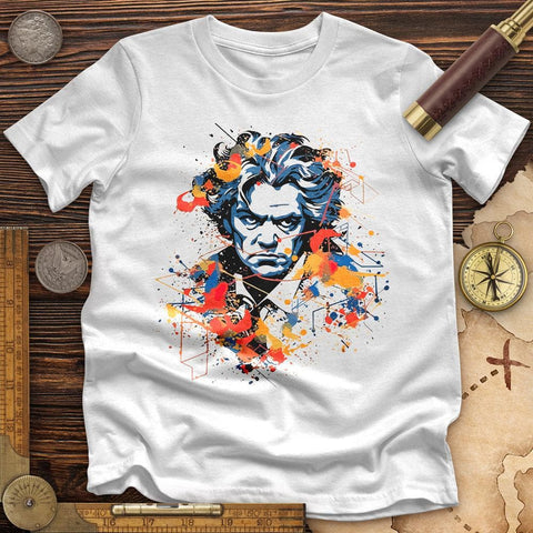 Beethoven's Music Blaze High Quality Tee White / S