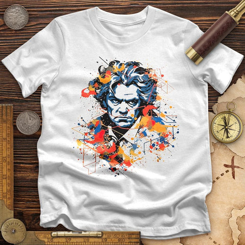 Beethoven's Music Blaze T-Shirt White / S