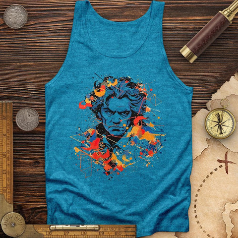 Beethoven's Music Blaze Tank Aqua TriBlend / XS