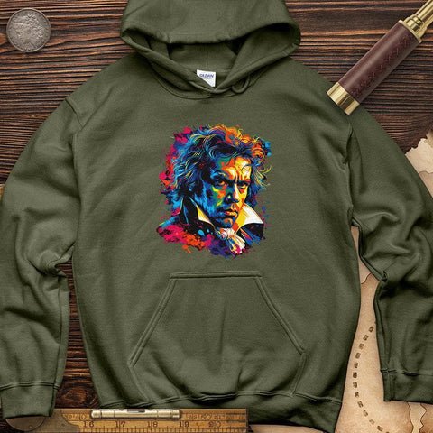 Beethoven Vibrant Hoodie Military Green / S