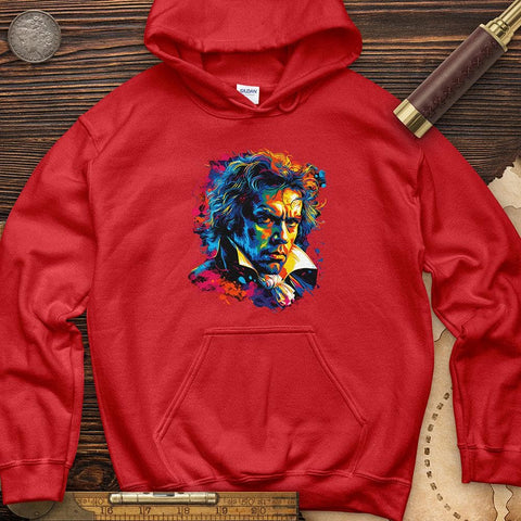 Beethoven Vibrant Hoodie Red / S