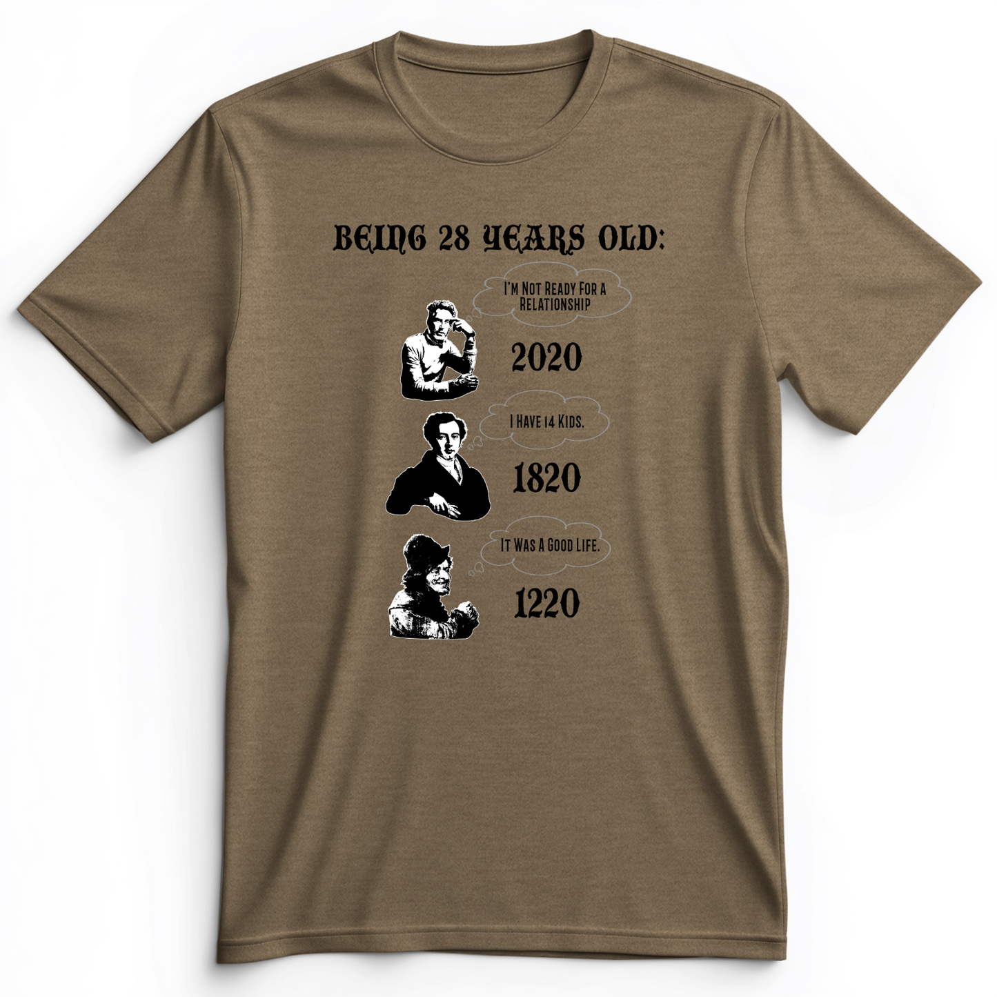 Being 28 Premium Tee Heather Olive / S