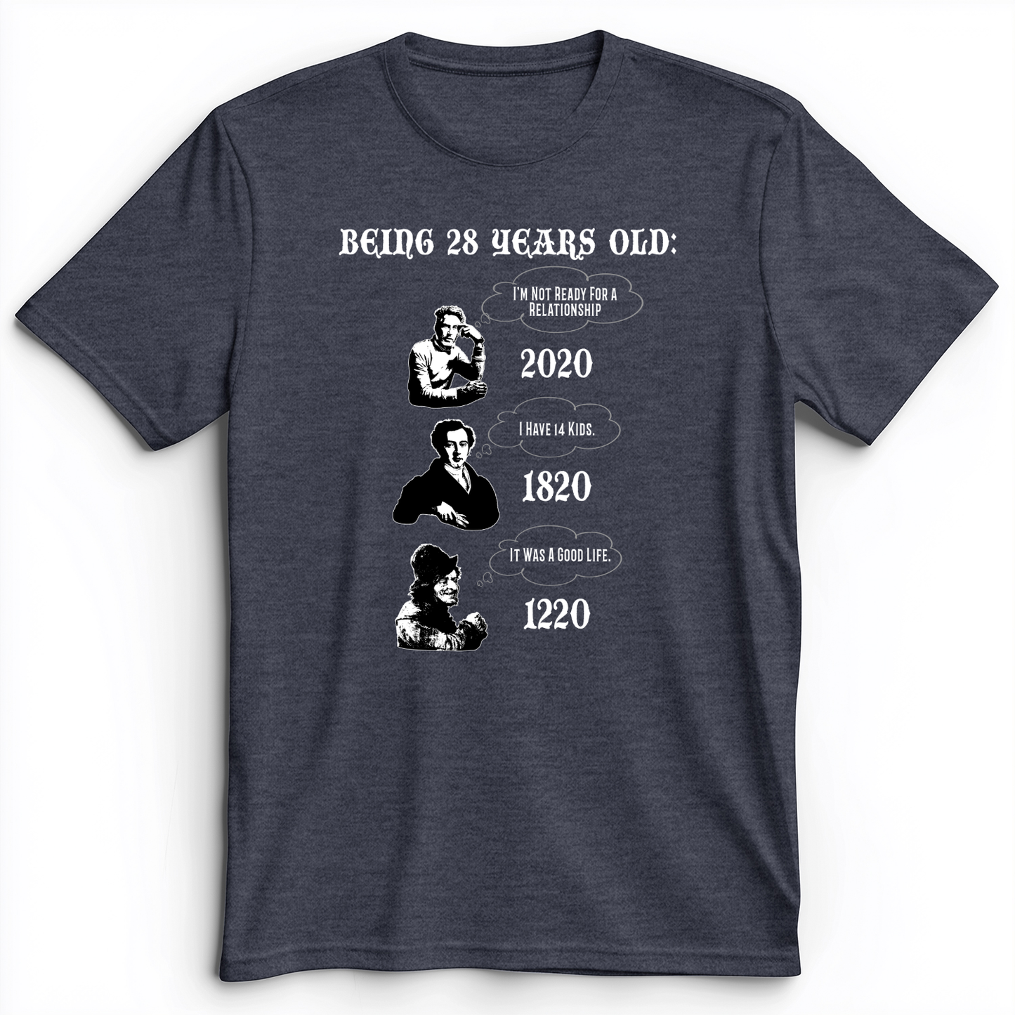 Being 28 Premium Tee Heather Navy / S