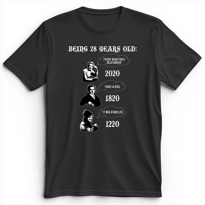 Being 28 Premium Tee Dark Grey Heather / S