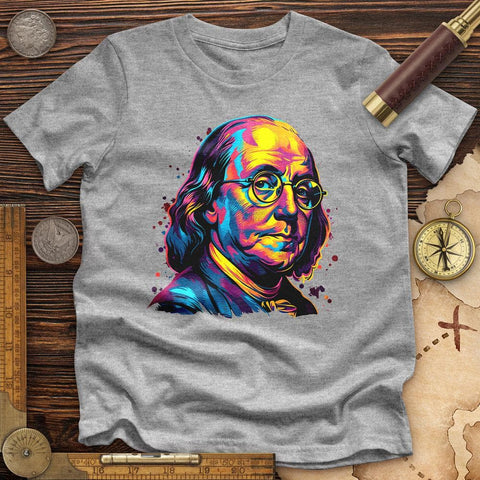 Ben Franklin Vibrant High Quality Tee Athletic Heather / S