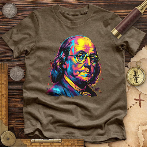 Ben Franklin Vibrant High Quality Tee Heather Olive / S