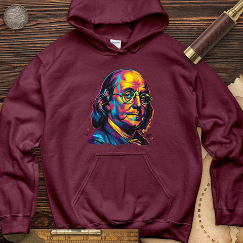 Ben Franklin Vibrant Hoodie Maroon / S