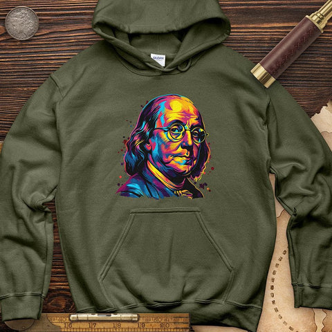 Ben Franklin Vibrant Hoodie Military Green / S