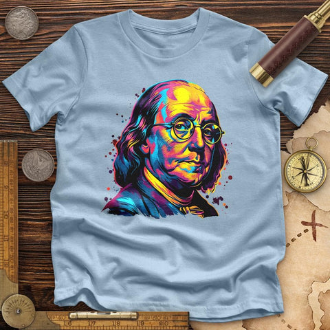 Ben Franklin Vibrant Premium QualityTee Light Blue / S