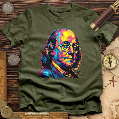 Ben Franklin Vibrant T-Shirt Military Green / S